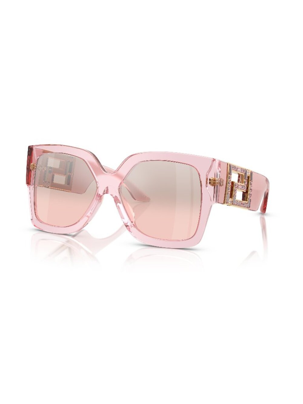 New Versace Women's Sunglasses Pink Square Lens Acetate Frame VE4402 54727E 59
